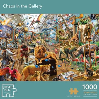 Chaos in the Gallery 1000 Piece Jigsaw Puzzle image number 1