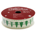 Christmas Trees Cotton Christmas Ribbon - 3m image number 2