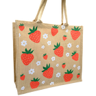 Jute Strawberry Shopper Bag image number 2