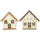 Christmas Wooden Houses Embellishments: Pack of 2 image number 1