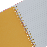 A5 Wiro Pink Flower Notebook