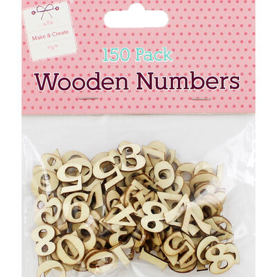 Natural Wooden Numbers: Pack of 150 image number 1
