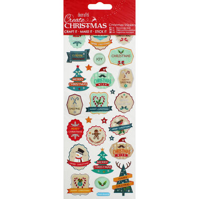 Retro Christmas Sentiment Stickers image number 1