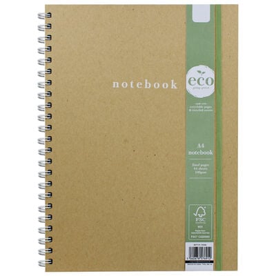 A4 Kraft Plain White Notebook image number 1