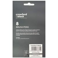 Crawford & Black Brush Pens: Pack of 8