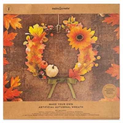 Make Your Own Artificial Autumnal Wreath Kit image number 1
