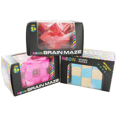 Neon Wooden Brain Maze - Assorted image number 2