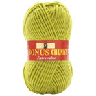 Bonus Chunky: Lime Green Yarn 100g image number 1
