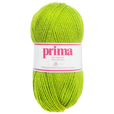 Prima DK Acrylic Wool: Lime Green Yarn 100g image number 1