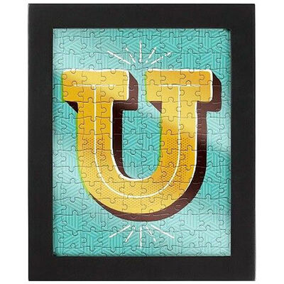 Letter U 150 Piece Jigsaw Puzzle with Frame image number 1
