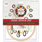 Cross Stitch Hoop Kit: Christmas Wreath image number 1