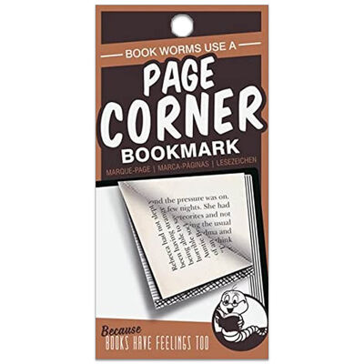 Page Corners Bookmarks: Book Worms Orange image number 1