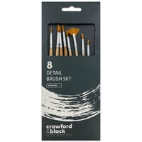 Crawford & Black Detail Brush Set: Pack of 8