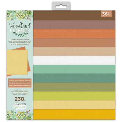Woodland Friends Textured Cardstock Pad 12 x 12" image number 1