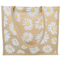 Jute Daisy Shopping Bag