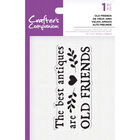 Crafters Companion Clear Acrylic Stamp - Old Friends image number 1