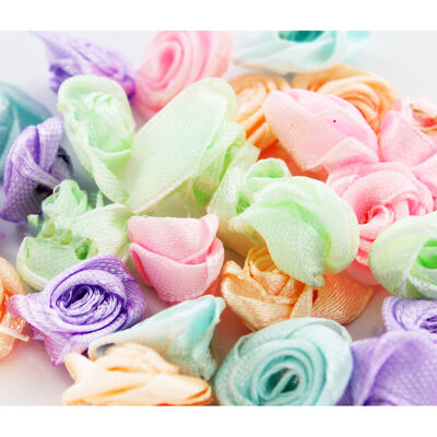 Colourful Rose Embellishments - 3 Pack image number 2