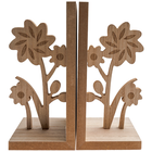 Wooden Flower Book Ends: Pack of 2 image number 2