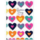 A6 Bright Hearts 2023-2024 Week to View Academic Diary image number 1