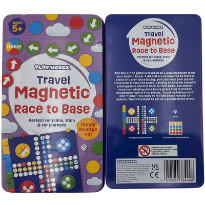 PlayWorks Kids&rsquo; Magnetic Race to Base Game Tin image number 3