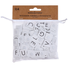 White Wooden Letters: Pack of 114 image number 1