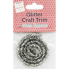 Silver Glitter Craft Trim 46cm image number 1