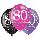 80th Birthday Latex Balloons - 6 Pack image number 2
