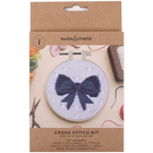 Make Your Own Cross Stitch Kit: Bow with Pearl Beads image number 1