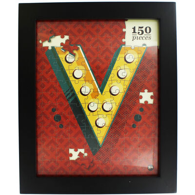 Letter V 150 Piece Jigsaw Puzzle with Frame image number 1