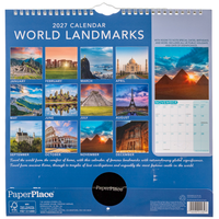 World Landmarks Square Calendar 2027