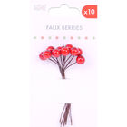 Red Faux Berries - Pack of 10 image number 1