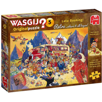 Wasgij Retro Mystery 5: Late Booking! 1000 Piece Jigsaw Puzzle image number 1