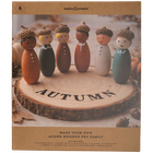 Make Your Own Acorn Wooden Peg Family: Pack of 6 Pegs image number 1