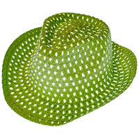 Easter Bright Green Cowboy Hat: Pack of 12