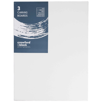 Crawford & Black 12x6&rdquo; Canvas Boards: Pack of 3