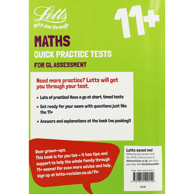 Letts Maths: Quick Practice Tests 11+ image number 3