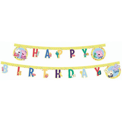 Peppa Pig Happy Birthday Paper Letter Banner image number 2