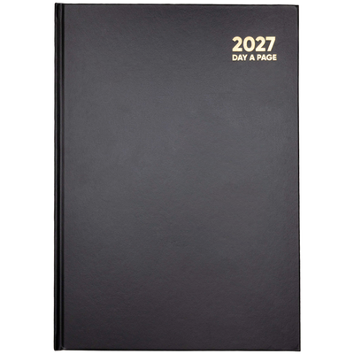 Black A4 Day a Page Diary 2027 image number 1
