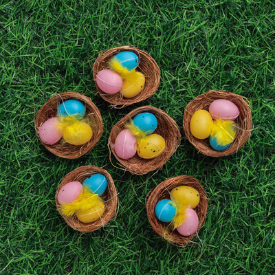 Easter Nests with Eggs: Pack of 6 image number 3