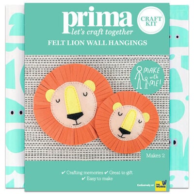 Prima Make Your Own Felt Lion Wall Hangings image number 1
