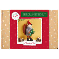 Needle Felting Kit: Christmas Fox Decoration