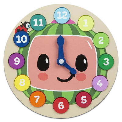 Cocomelon Wooden Learning Clock Puzzle image number 2