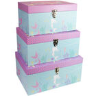 Mermaid 3 Piece Storage Trunk Set image number 1
