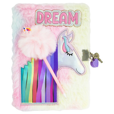 Dream Pop Unicorn Fluffy A5 Secret Diary Set image number 2