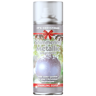 Shimmering Silver Spray Paint: 200ml image number 1