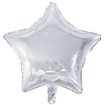 19 Inch Silver Star Helium Balloon image number 1