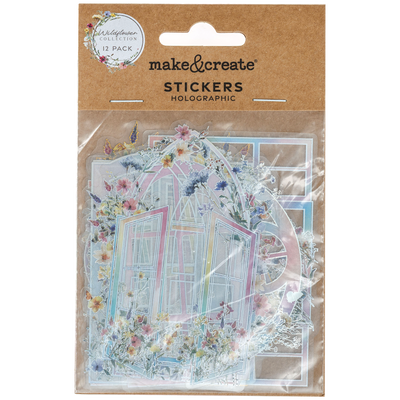 Holographic Window Craft Stickers: Pack of 12 image number 1