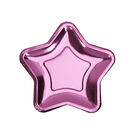 Small Pink Foil Star Paper Plates - 8 Pack image number 3