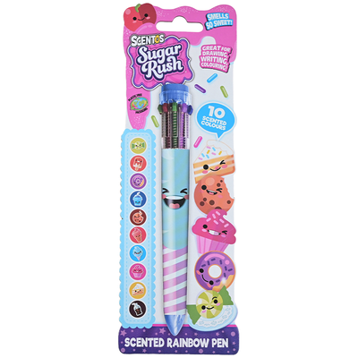 Scentos Sugar Rush Rainbow 10 Colour Scented Pen: Assorted image number 2