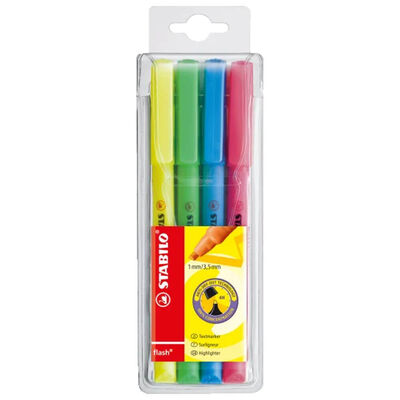 Stabilo Flash Highlighters: Pack of 4 image number 1